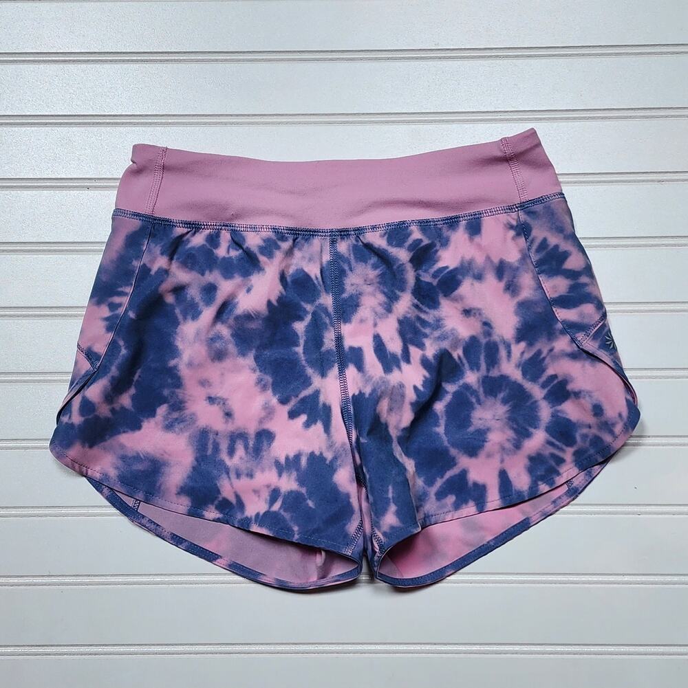 Athleta Girl Run The World 3" Shorts Size L (12) Free Spirit Quartz Pink & Blue